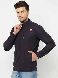 Glito Sports Men's Orange Front Zip DRYfit Jacket With Side  Front Pocket-thumb4