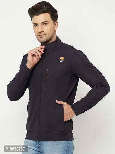 Glito Sports Men's Orange Front Zip DRYfit Jacket With Side  Front Pocket-thumb5