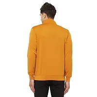 Glito Sports Men's Orange Front Zip DRYfit Jacket With Side  Front Pocket-thumb1