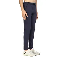 Glito Men?s Regular Fit Track Pants Sports Wear Lycra Jogger Lower for Gym  Yoga Wear (Navy Color)-thumb3