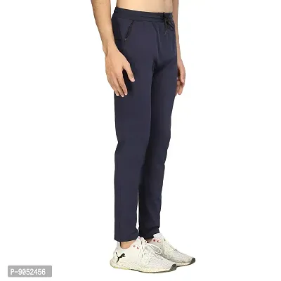 Glito Men?s Regular Fit Track Pants Sports Wear Lycra Jogger Lower for Gym  Yoga Wear (Navy Color)-thumb4