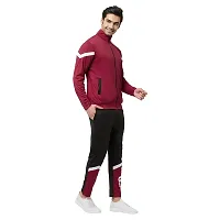 Glito Blocked Stretchable Regular Fit Gym Wear Track Suit-thumb2