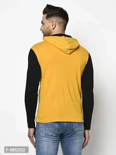 Glito Slim Fit Men?s Casual Full Sleeve T-Shirt with Collar|| 100% Cotton T-Shirt for Men(Yellow)-thumb2