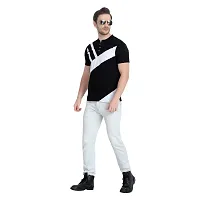 Glito Men's Black Fashionable Half Sleeve Regular Fit T-Shirt for Men (Multicolor)-thumb4