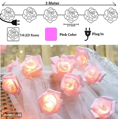 Rose Flower LED String Fairy Light 14 LED 3 Meter Night Light for Home Decor-thumb2