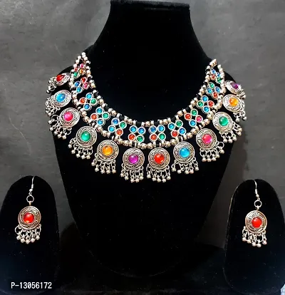 Stylish Multicoloured Alloy Jewellery Set For Women-thumb0