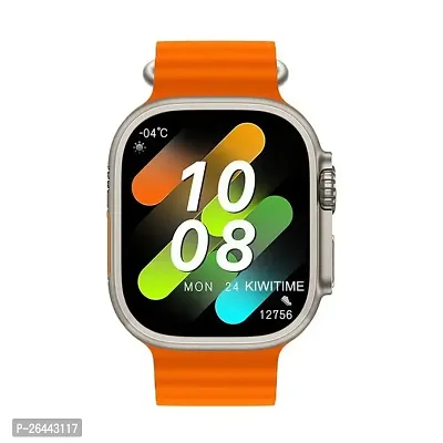 T 800 (ORANGE) /New SMART WATCH 2024 latest version Full Touch Screen Bluetooth Smartwatch with Body Temperature, Heart Rate  Oxygen Monitor Compatible with All 3G/4G/5G Android  iOS