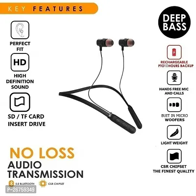 B11/ Wireless Bluetooth in Ear Neckband Earbud Portable Headset Sports Running Sweatproof Compatible with All Android Smartphones Noise Cancellation.Multi Color.-thumb5