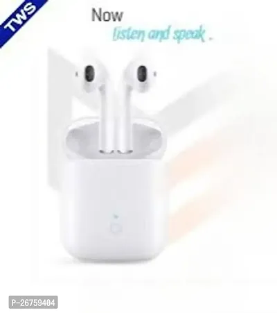 i 12 white ,in a ear true wireless Double (Dual L/R)BT Sports With Charging Box Bluetooth Headset Bluetooth Headset  (White,, True Wireless)-thumb0
