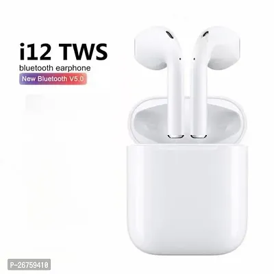 i 12 white/in a ear- true wireless Double (Dual L/R)BT Sports With Charging Box Bluetooth Headset Bluetooth Headset  (White,, True Wireless)