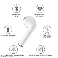 i 12 white/in a ear- true wireless Double (Dual L/R)BT Sports With Charging Box Bluetooth Headset Bluetooth Headset  (White,, True Wireless)-thumb4