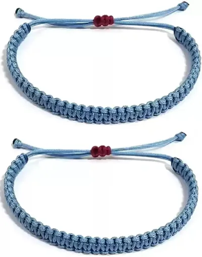 MANMORA Silk Thread Plain Bracelet Pack of 2 for Girls | Boys | Men | Women