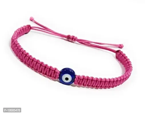 MANMORA The Silk Thread Bracelet With Evil Eye Nazarian for Girls | Boys | Men | Women (PINK TH BRACELET_RR)-thumb2