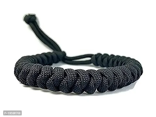 MANMORA Black Thread Kobra Design Bracelet for Girls | Boys | Men | Women