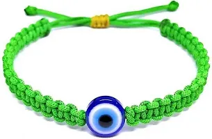 MANMORA Red and green evil eye pack of 2 thread braceletfor girls | boys | women | men-thumb3