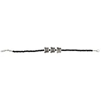 MANMORA TRENDY BLACK BEADS WITH SILVER SHADED BUTTERFLY CHAIN ANKLET_PACK OF 1 LIGHT WAIGHT CHAIN PAYAL FOR GIRLS | WOMEN | TEENAGER-thumb2