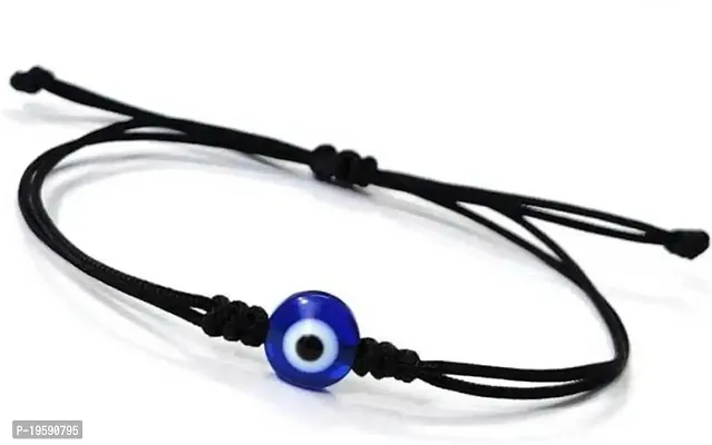 MANMORA Black Beads Blue Evil Eye Bracelet Pack Of 2 for Girls | Boys | Men | Women-thumb4