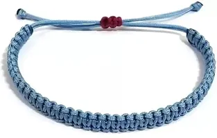 MANMORA Silk Thread Plain Bracelet Pack of 2 for Girls | Boys | Men | Women (blue bracelet pack of 2)-thumb1