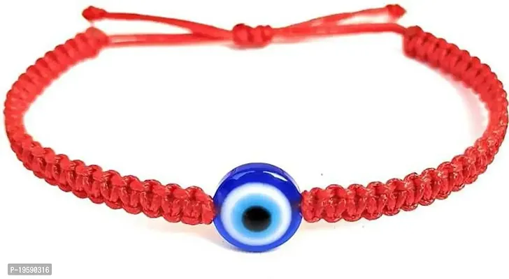 MANMORA Red and green evil eye pack of 2 thread braceletfor girls | boys | women | men-thumb2