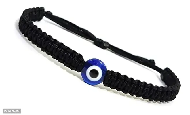 MANMORA Black Beads Blue Evil Eye Bracelet Pack Of 2 for Girls | Boys | Men | Women-thumb3