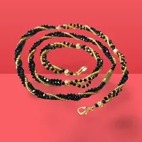 MANMORA Traditional Jewelry Stylish Black And Golden Pearl Snake Chain Mangalsutra With Golden Shaded Peacock Design Artificial Pendent For Women | Newly Married Women-thumb4