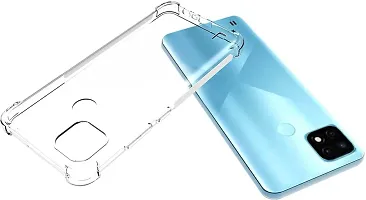 Designer Shock Proof Rubber Back Cover for Realme C25_Y - Transparent-thumb1