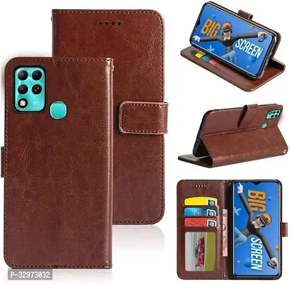 Designer Magnetic Case Artificial Leather Silicon Flip Cover for Infinix X689F Hot 12-thumb0