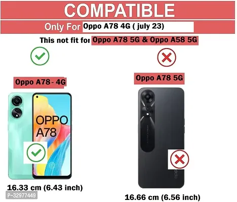 COVERBLACK Dual Protection Rubber Back Cover for OPPO A78 4G - Transparent-thumb4