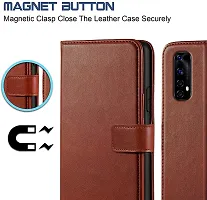 Designer Magnetic Case Artificial Leather Rubber Flip Cover for Realme Narzo 20 Pro-thumb2