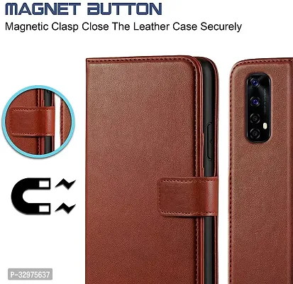 Designer Magnetic Case Artificial Leather Rubber Flip Cover for Realme Narzo 20 Pro-thumb3