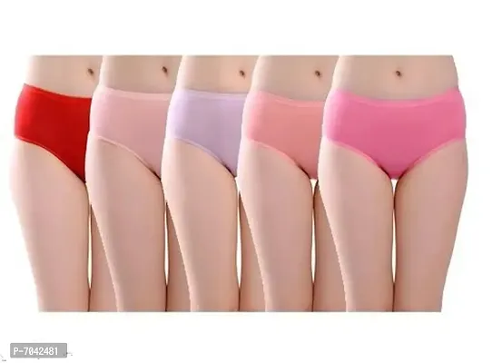 WOMEN STYLISH HIPSTER LYCRA PANTY (PACK OF 5)-Multicolor-thumb0