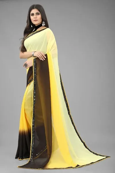 Classic Georgette Shaded Saree with Blouse piece