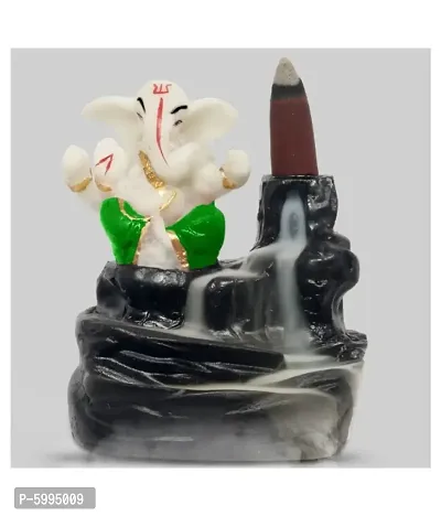 Ganesh Ji Green Smoke Backflow Decorative Incense Holder