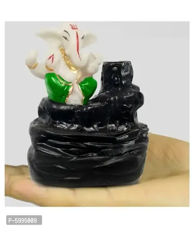 Ganesh Ji Green Smoke Backflow Decorative Incense Holder-thumb2