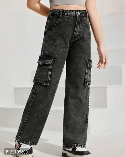 Classic Denim Solid Jean for Women-thumb0