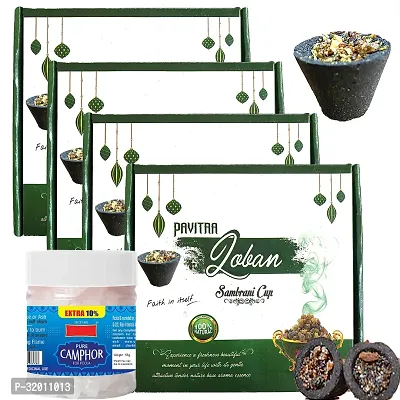 Sambrani Dhoop Pack for 4 (48 Cups) with Camphor 55g