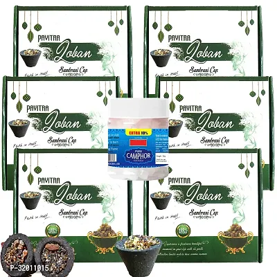 Sambrani Dhoop Pack for 6( 72 Cups) with Camphor 55g