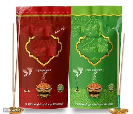 CHARBHUJA Natural Guggal Incense Sticks Combo 300g 108 Sticks Aprx Pure Camphor for Hawan Home Pooja Negativity Reducer Mood Enlighter Gugal 300g Camphor 55g