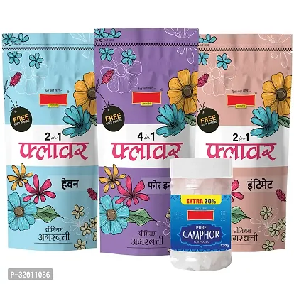 2in1  4in1 Agarbatti Special Combo 850g=2*300g+250g with Camphor 120g