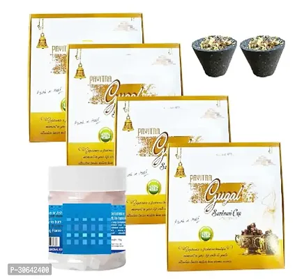 CHARBHUJA Sambrani Gugal Dhoop Cup 48 Cups Pure Camphor 55g Natural Gugal Dhoop Cup for Hawan Pooja Home Pooja Home Fragrances Negativity Reducer Gugal Dhoop Cup 4 Boxes Camphor 55g