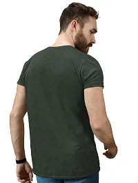 Reliable Green Cotton Blend Printed T-Shirt For Men-thumb4