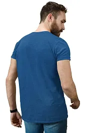 Reliable Blue Cotton Blend Printed T-Shirt For Men-thumb4