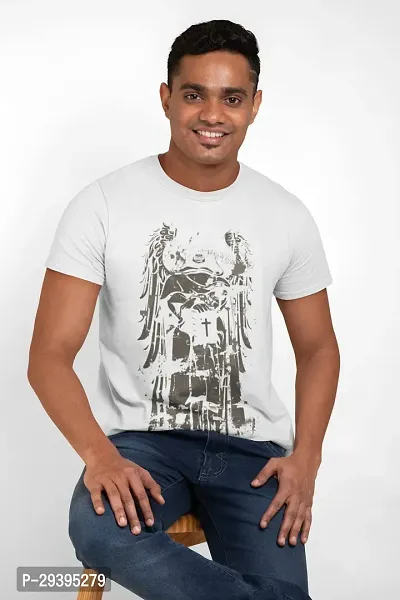 Reliable White Cotton Blend Printed T-Shirt For Men-thumb5