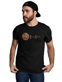 Reliable Black Cotton Blend Printed T-Shirt For Men-thumb4