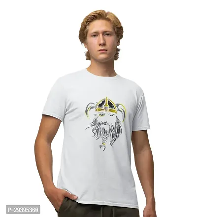 Reliable White Cotton Blend Printed T-Shirt For Men-thumb0