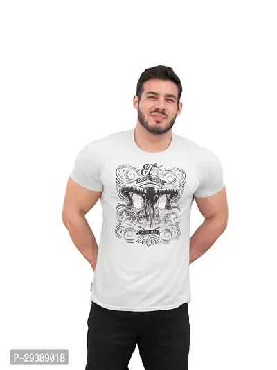 Reliable White Cotton Blend Printed T-Shirt For Men-thumb4