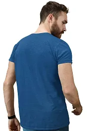 Reliable Blue Cotton Blend Printed T-Shirt For Men-thumb4