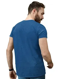 Reliable Blue Cotton Blend Printed T-Shirt For Men-thumb4