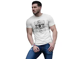 Reliable White Cotton Blend Printed T-Shirt For Men-thumb2