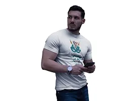 Reliable White Cotton Blend Printed T-Shirt For Men-thumb3